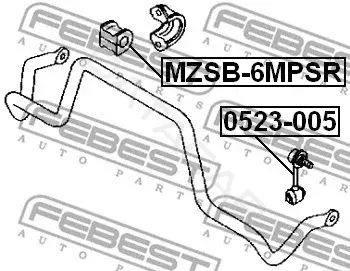 Втулки стабилизатора FEBEST MZSB-6MPSR