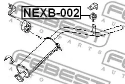 Крепление глушителя FEBEST NEXB-002