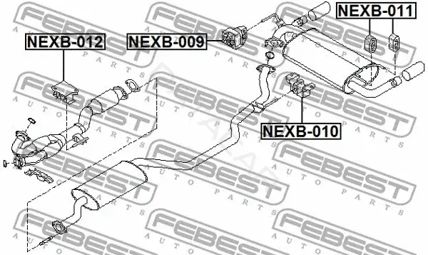 Крепление глушителя FEBEST NEXB-012