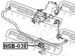 Втулки стабилизатора FEBEST NSB-038