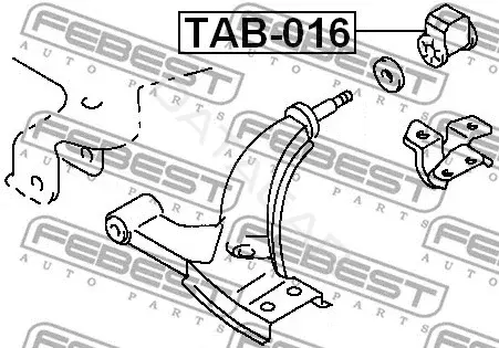 Сайлентблок рычага FEBEST TAB-016