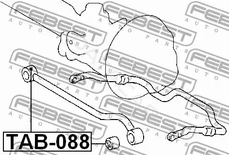 Сайлентблок рычага FEBEST TAB-088