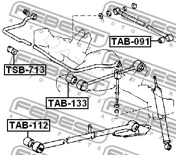 Сайлентблок рычага FEBEST TAB-091