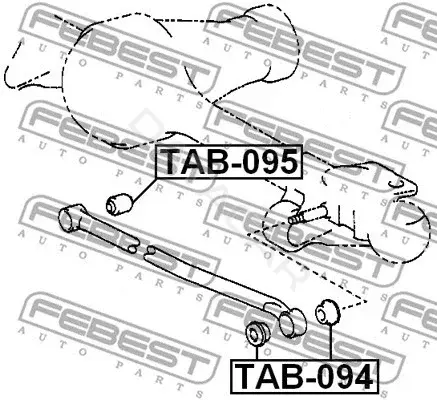 Сайлентблок рычага FEBEST TAB-095