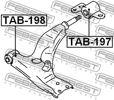 Сайлентблок рычага FEBEST TAB-197