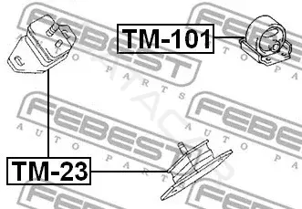 Подушка двигателя (Опора) FEBEST TM-23