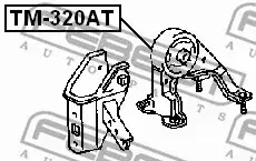 Подушка двигателя (Опора) FEBEST TM-320AT