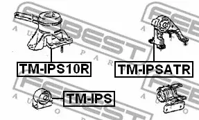 Подушка двигателя (Опора) FEBEST TM-IPS