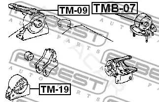 Подушка двигателя (Опора) FEBEST TMB-07