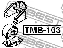 Подушка двигателя (Опора) FEBEST TMB-103
