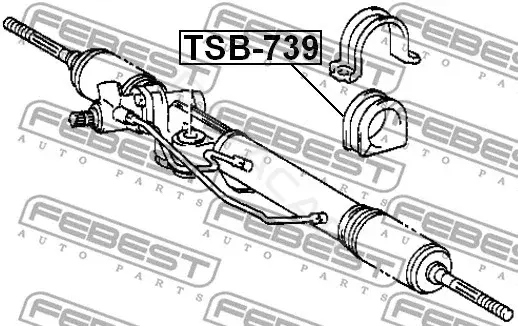 Сайлентблок рулевой рейки FEBEST TSB-739