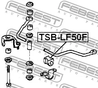 Втулки стабилизатора FEBEST TSB-LF50F