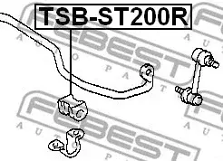 Втулки стабилизатора FEBEST TSB-ST200R