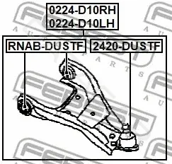 Рычаги FEBEST 0224-D10RH