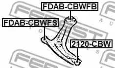Втулки стабилизатора FEBEST FDAB-CBWFB