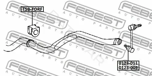 Втулки стабилизатора FEBEST TSB-FORF