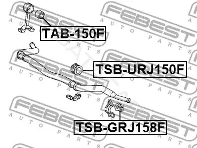 Втулки стабилизатора FEBEST TSB-URJ150F