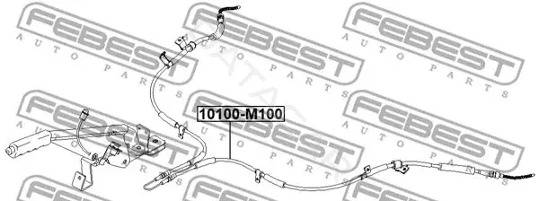 Трос ручника FEBEST 10100-M100