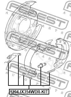 Ремкомплект тормозных колодок FEBEST 1204-IX354WDR-KIT