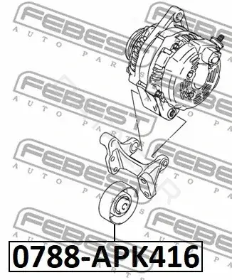 Натяжной ролик ГРМ FEBEST 0788-APK416