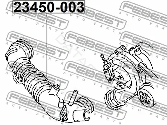 Патрубки системы охлаждения FEBEST 23450-003