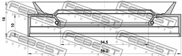 Сальник полуоси FEBEST 95PDS-36581018C
