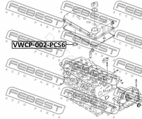 Сальник коленвала FEBEST VWCP-002-PCS6