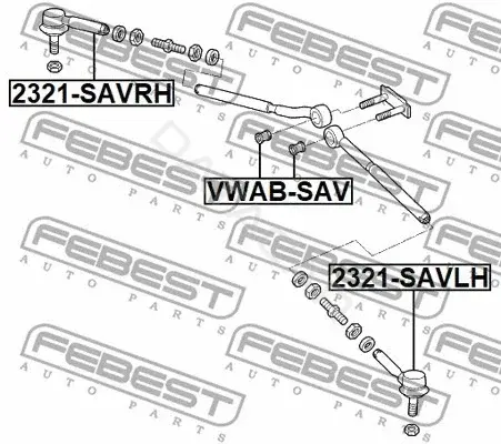 Рулевые наконечники FEBEST 2321-SAVRH