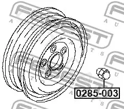 Гайка колеса FEBEST 0285-003