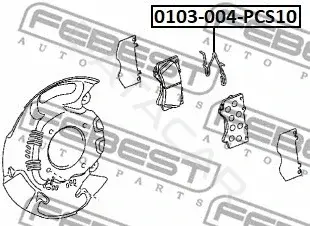 Пружина тормозных колодок FEBEST 0103-004-PCS10