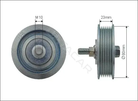 Ролик ремня генератора CAFFARO 500407
