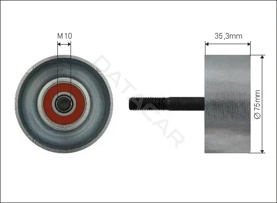 Натяжной ролик ГРМ CAFFARO 500464