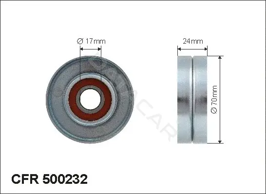 Натяжной ролик ГРМ CAFFARO 500232