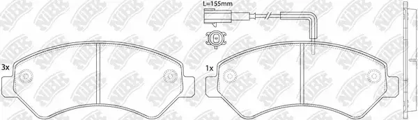 Тормозные колодки NiBK PN0516W