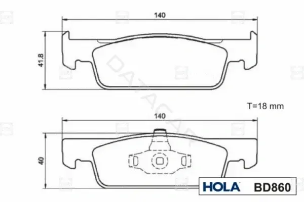 Тормозные колодки HOLA BD860