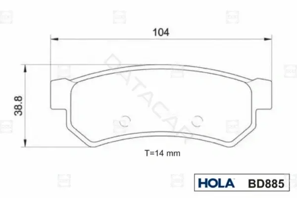 Тормозные колодки HOLA BD885