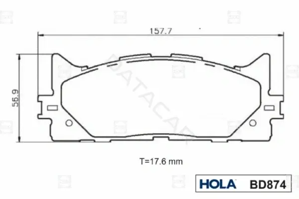 Тормозные колодки HOLA BD874