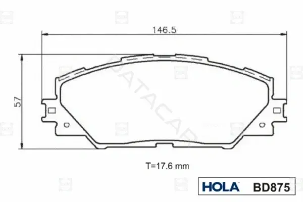 Тормозные колодки HOLA BD875