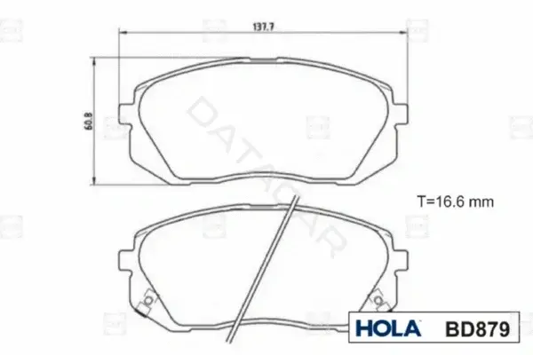 Тормозные колодки HOLA BD879