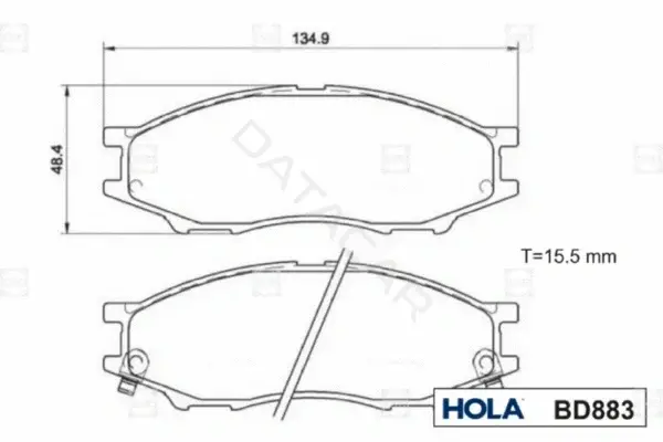 Тормозные колодки HOLA BD883