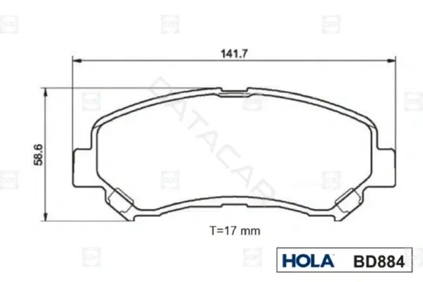 Тормозные колодки HOLA BD884