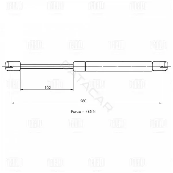 Амортизатор крышки багажника, капота, заднего стекла TRIALLI GS1013