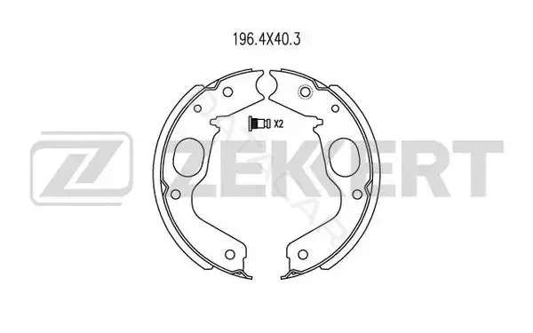Барабанные колодки ZEKKERT BK-4002
