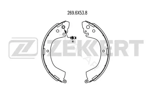Барабанные колодки ZEKKERT BK-4023