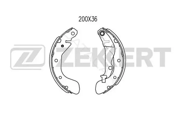 Барабанные колодки ZEKKERT BK-4028