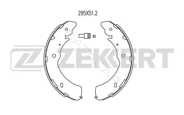 Барабанные колодки ZEKKERT BK-4034