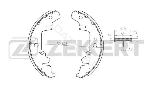 Барабанные колодки ZEKKERT BK-4039