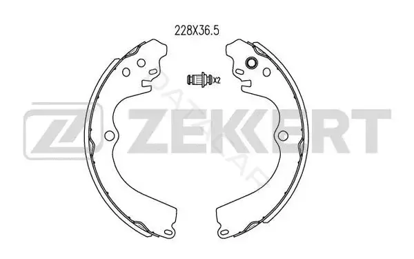 Барабанные колодки ZEKKERT BK-4040