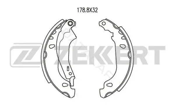 Барабанные колодки ZEKKERT BK-4045
