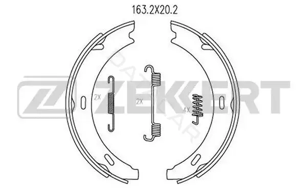Барабанные колодки ZEKKERT BK-4126